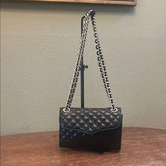 REBECCA MINKOFF Quilted Chevron Backpack Black Chain Handle Designer Bag Rebecca Minkoff Quilted Shoulder Bag | Black | FARFETCH main image 2